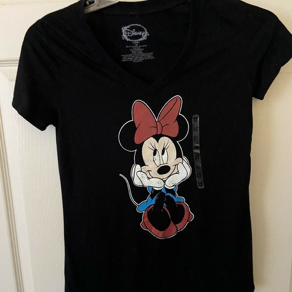 NWT Disney Minnie Mouse Face Big Smile T-Shirt Size XS - Picture 1 of 3
